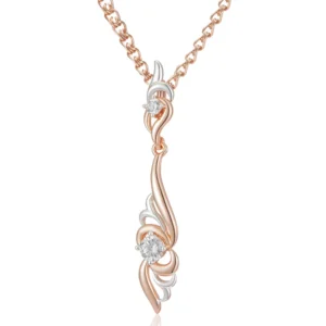 Flower Silver Luxury Pendant Necklace – Rose Gold & Zircon