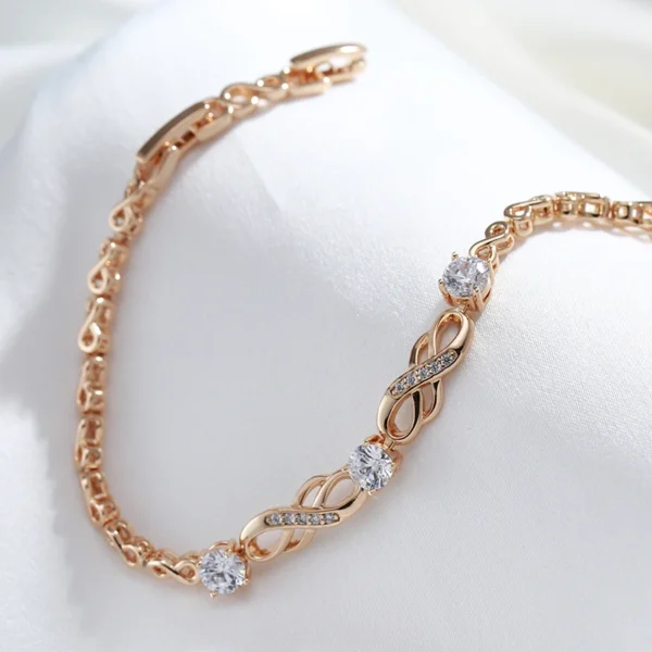Elegant Vintage Luxury Bracelet – Rose Gold & Zircon – Image 5