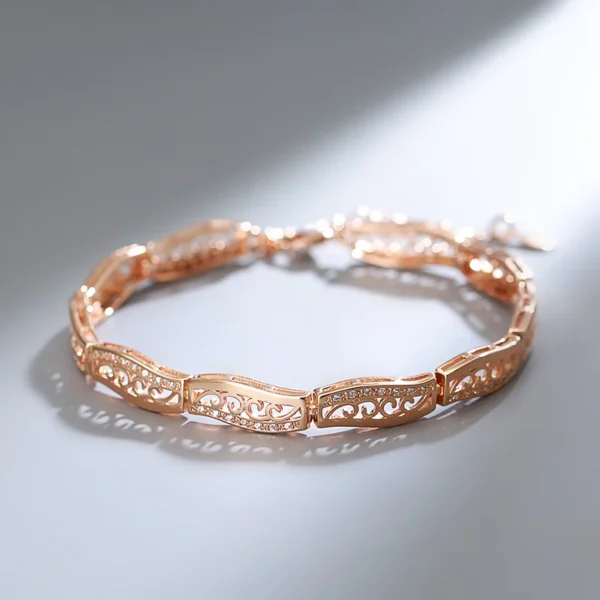 Vintage Wedding Luxury Bracelet – Rose Gold & Zircon - Image 3