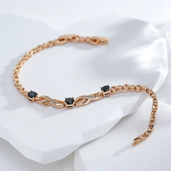 Elegant Vintage Luxury Bracelet – Rose Gold & Zircon – Image 4