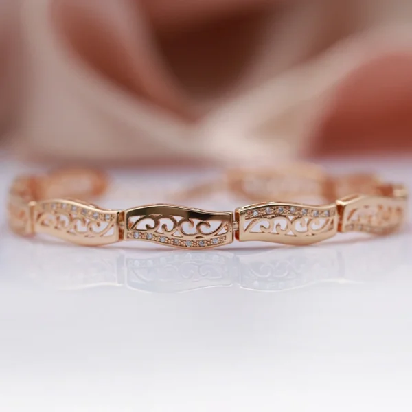Vintage Wedding Luxury Bracelet – Rose Gold & Zircon - Image 4