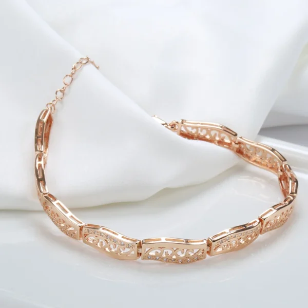 Vintage Wedding Luxury Bracelet – Rose Gold & Zircon - Image 6