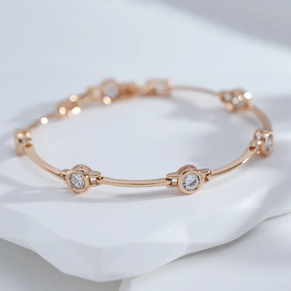 Elegant Luxury Bracelet – Rose Gold & Zircon - Image 5