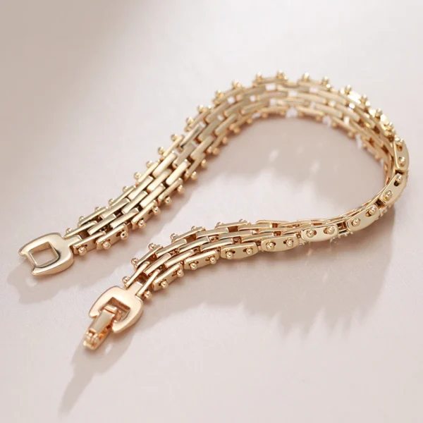 Unique Link Vintage Luxury Bracelet – Rose Gold & Zircon - Image 4
